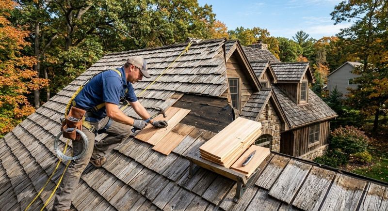Cedar Shingles Repair in Evans, CO