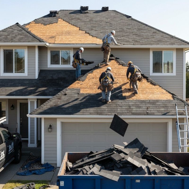 Damaged Roof Replacement in Johnstown, CO