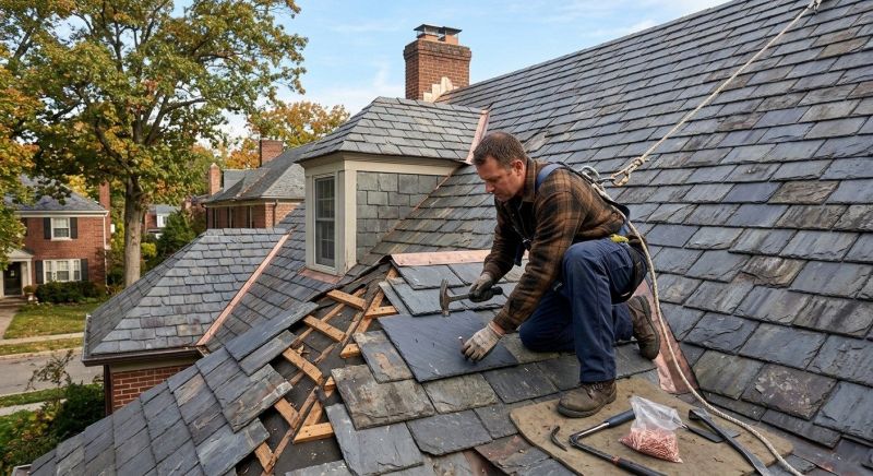 Slate Shingle Replacement in Windsor, CO
