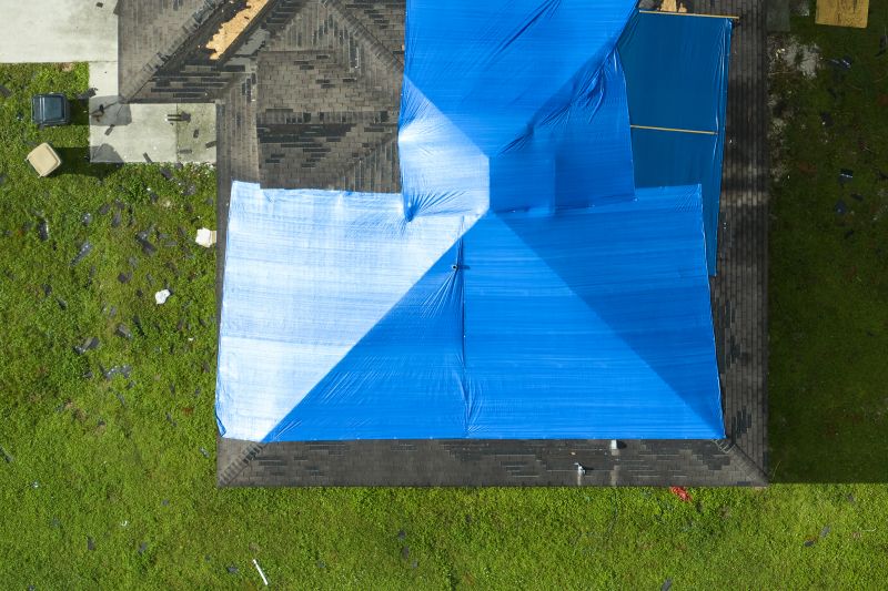 Storm Damage Roof Tarping in Windsor, CO