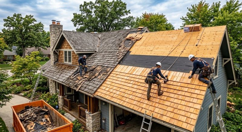 Wood Shingle Roof Replacement in Windsor, CO